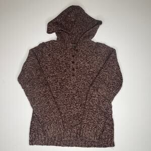 Royal Robbins Women's Brown Henley Hooded Sweater Small